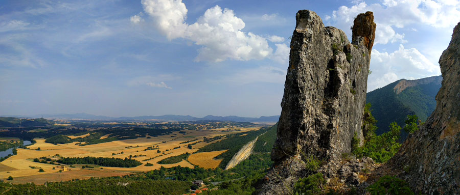 Panorámica al este desde el final de la vía ferrata 