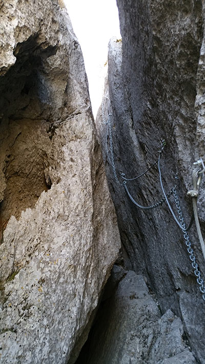 Vista del tramo de cadenas opcional del tramo dos 