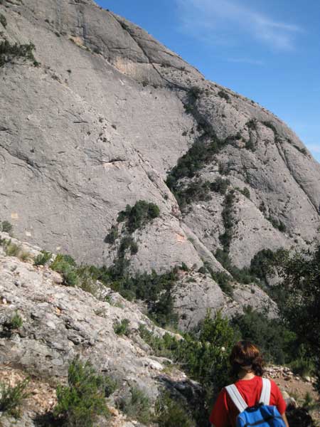 Vistas del serrat de la Pastereta bajando hacia el Clot de la Mónica 
