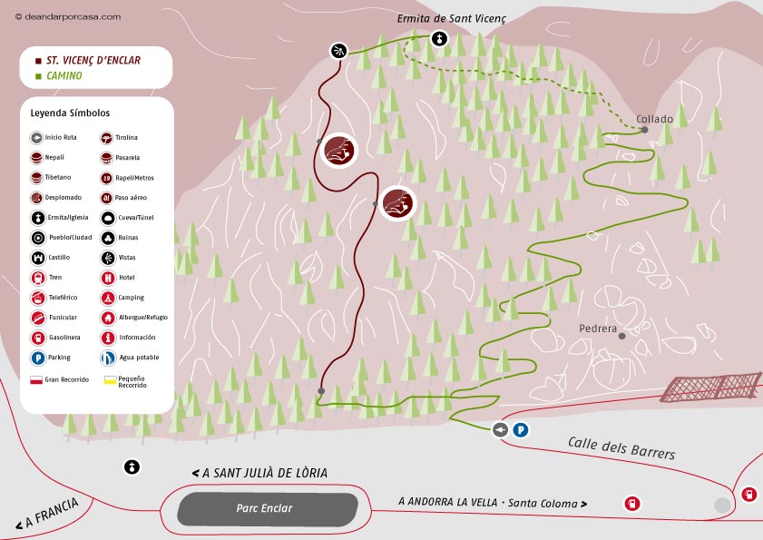 Croquis de la ruta 