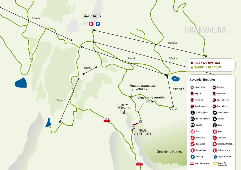 Croquis de la ruta 