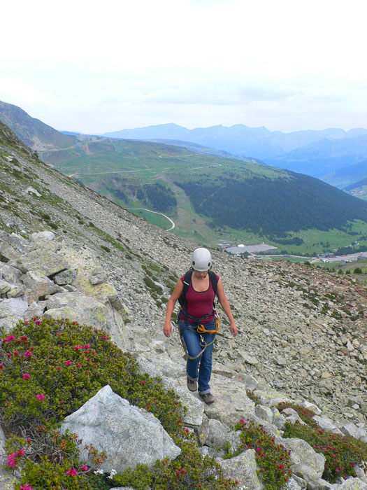 Cerca del inicio de la vía ferrata 