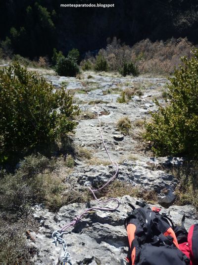Final de la vía cordata de Escarrilla (© Montañismo para todos) 