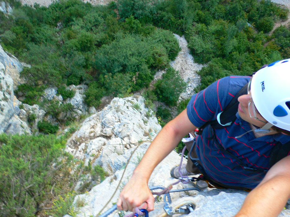 Vista al inicio de la vía ferrata 