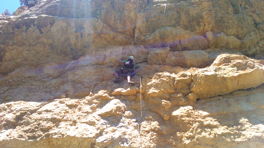 Largo desplomado de salida de la primera parte 