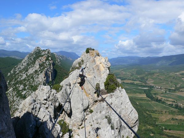 Cruzando el tercer puente. El más largo y expuesto 