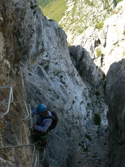 Entramos en una canal vertical 