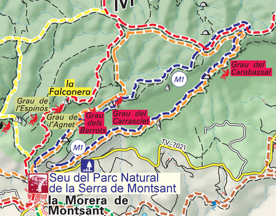 Los tres graus equipados de la Morera de Montsant 