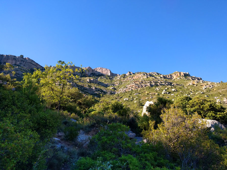 Vista de la subida que nos espera 