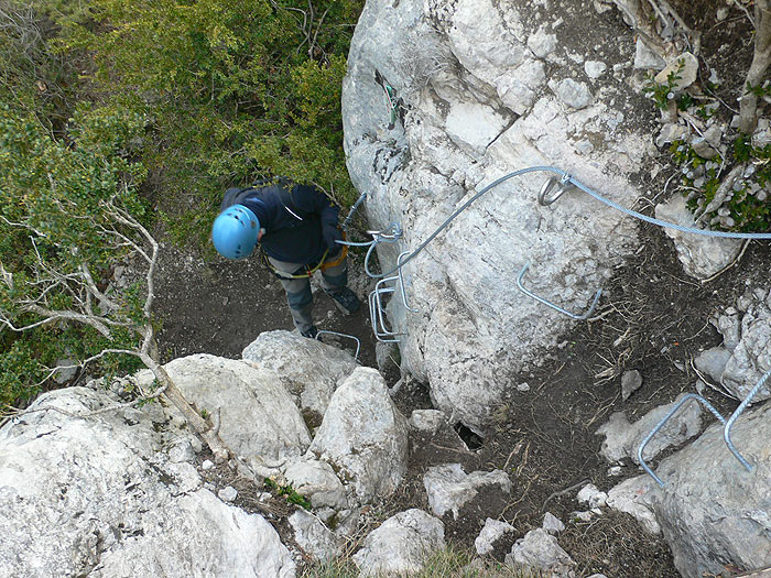 Salida de la vía ferrata 
