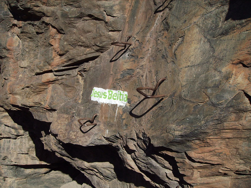 Inicio de la vía ferrata Jesús Beitia 