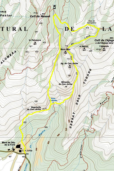 Croquis con mapa Alpina Montserrat 