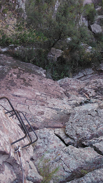 Vista hacia abajo en el primer tramo 