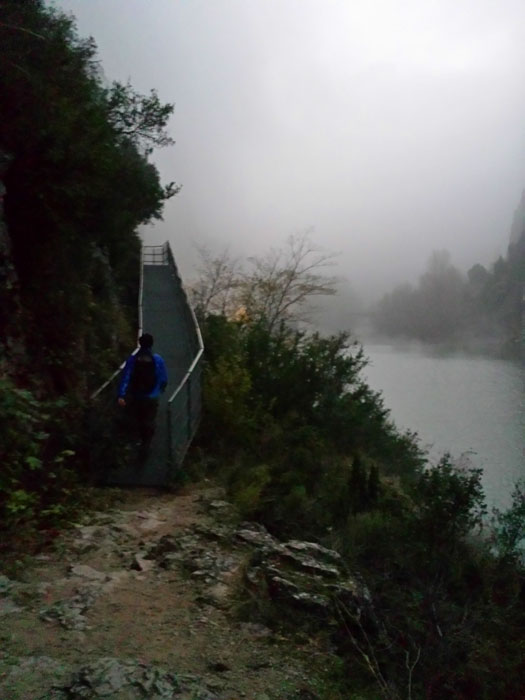 Pasarela metálica sobre el Segre 