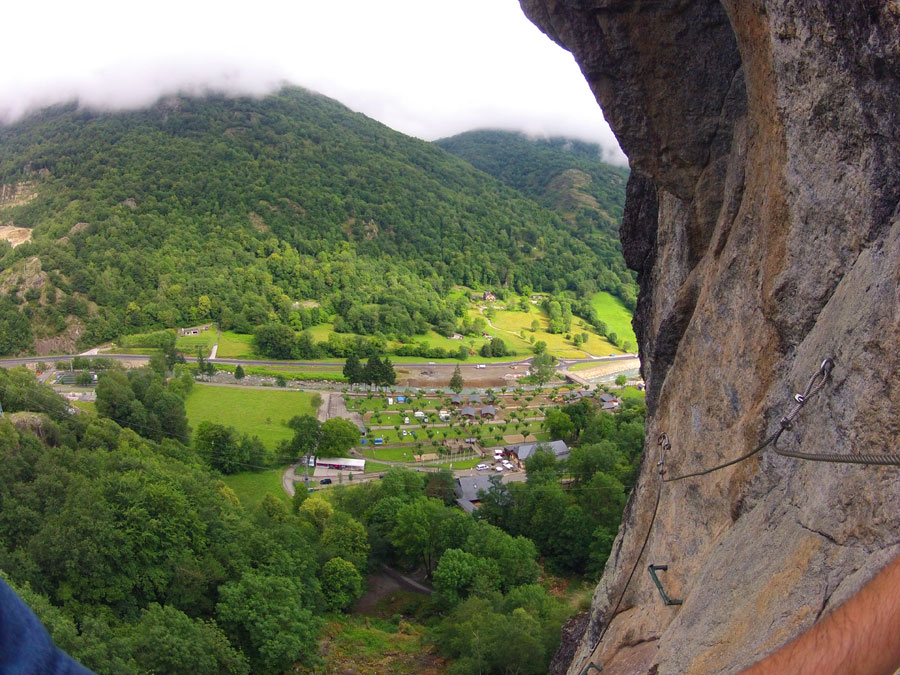 Vista atrás hacia el camping de Les 