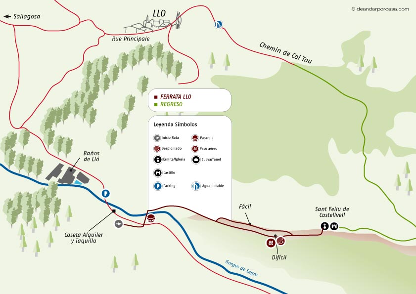 Croquis de la ruta 