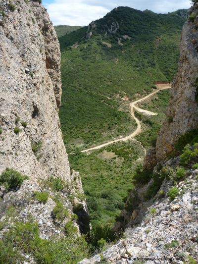 La canal equipada vista desde arriba (© Montañismo para todos) 
