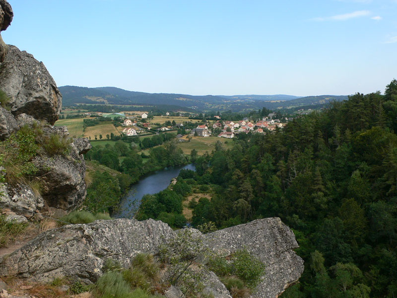 Vistas sobre el pueblo de le Malzieu 