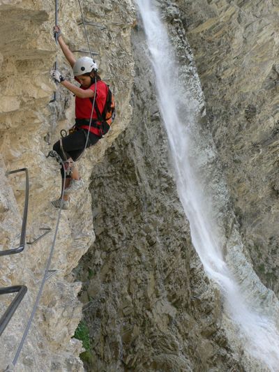 Tramo desplomado junto a la cascada 