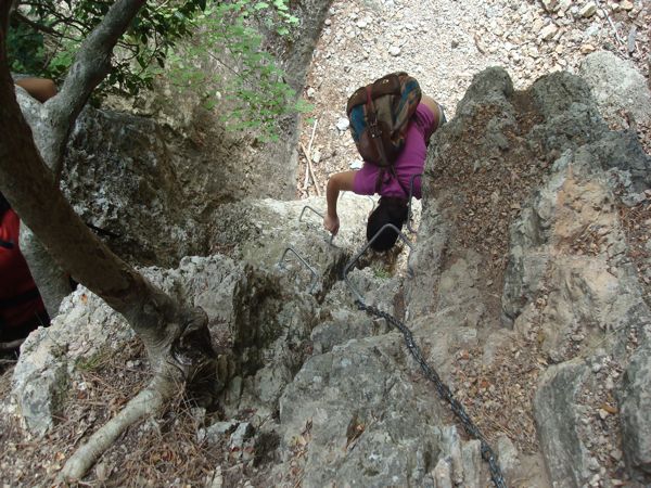 Salida del Romeret una estrecha canal 