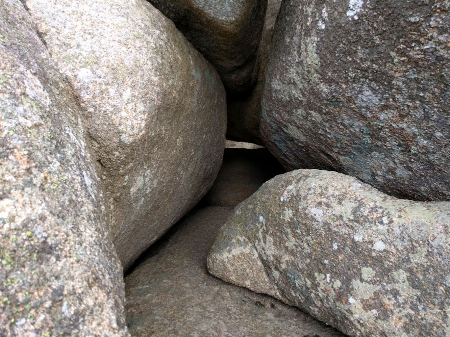 Vista del paso estrecho al regresar 