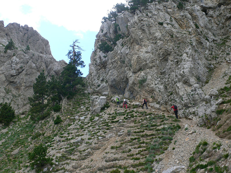 Queda poco para alcanzar el collado de Verdet 