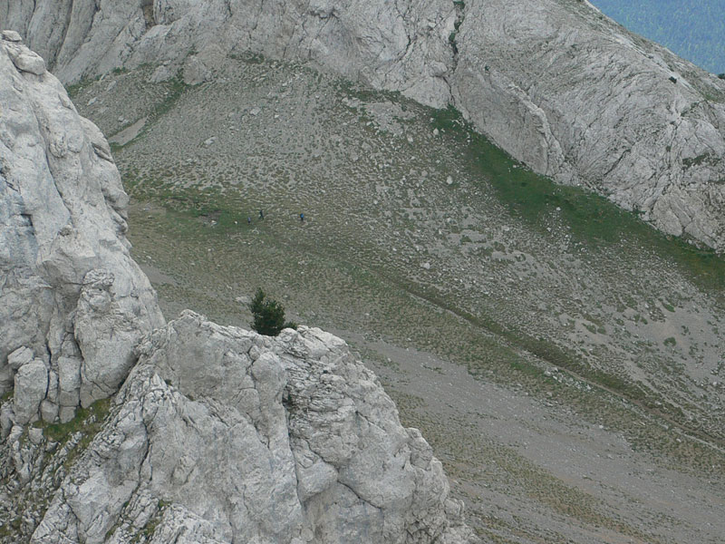 Dos montañeros en la -enforcadura- 