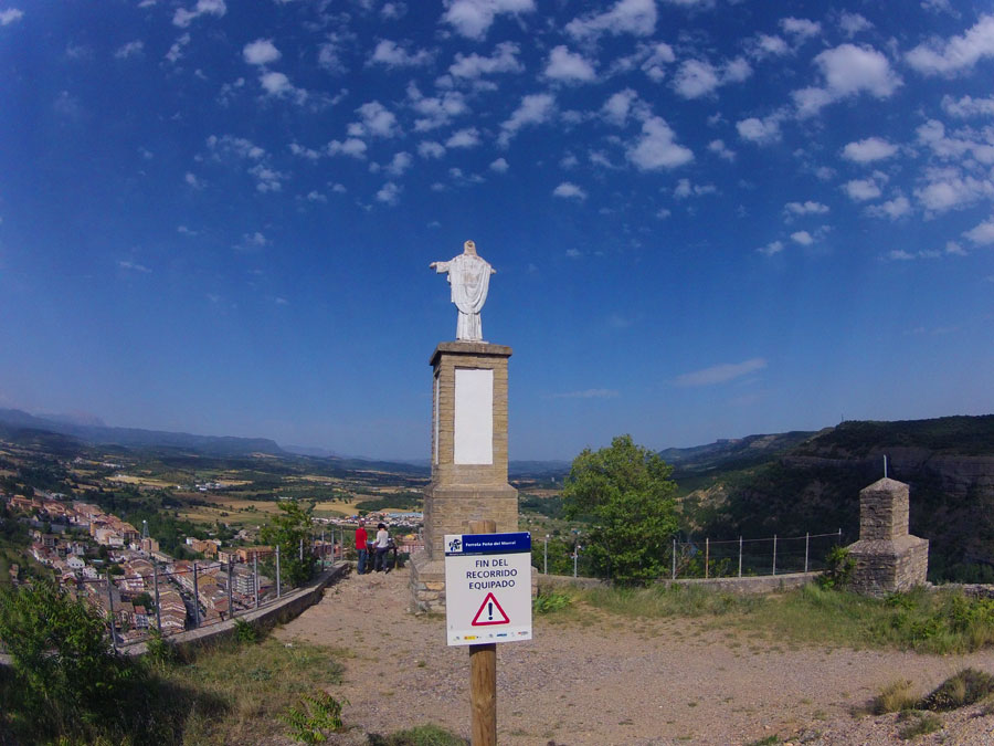 Fin del recorrido equipado 