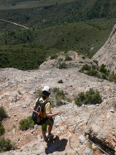 El descenso se va volviendo más vertical 