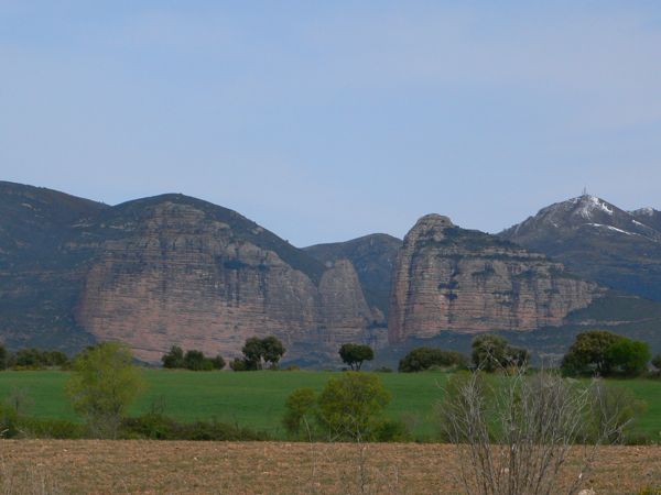 Vista del Salto de Roldán desde la carretera a Huesca 