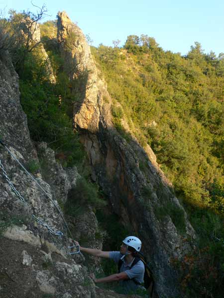 Parte media de la ferrata 