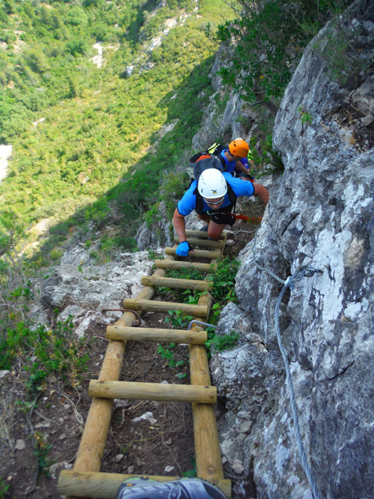Escalera de madera del Pas dels Escarrissons - Ampliación 2015- (© Mario Masip) 