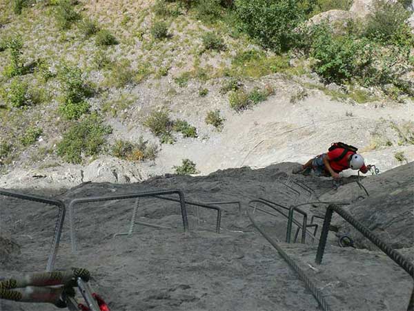 Paso previo a la escalera Tichodrome 