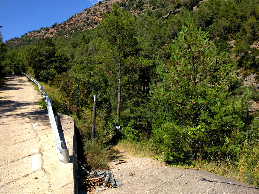 Salimos de la carretera a la derecha 