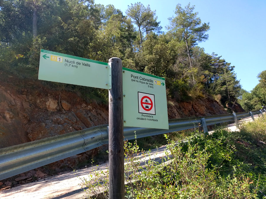 Itinerario 1 al pont Cabradís 