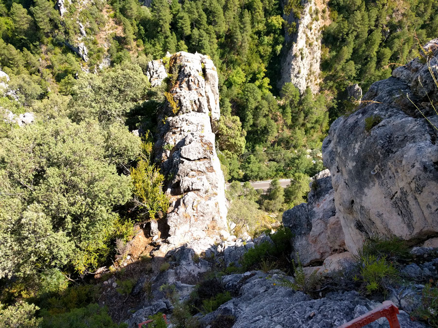 Vista de la cresta hacia abajo 
