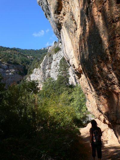Subiendo por el barranco de l Urdell 