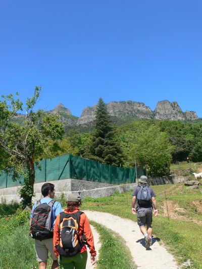 Inicio del camino -al fondo el Puig dels Llops- 