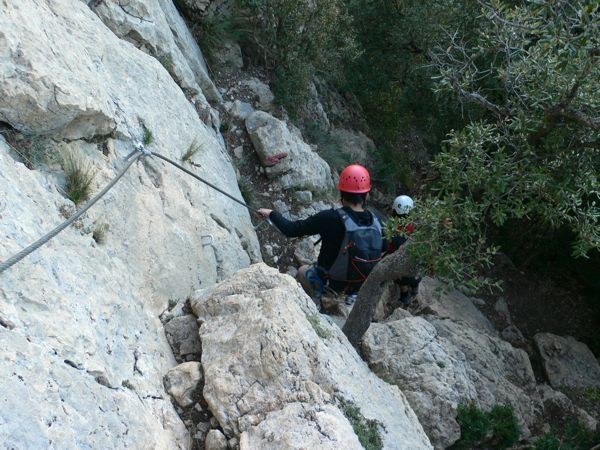 El descenso es como una ferrata más 