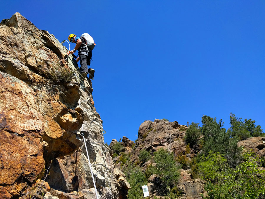 Tramo final de la vía ferrata 