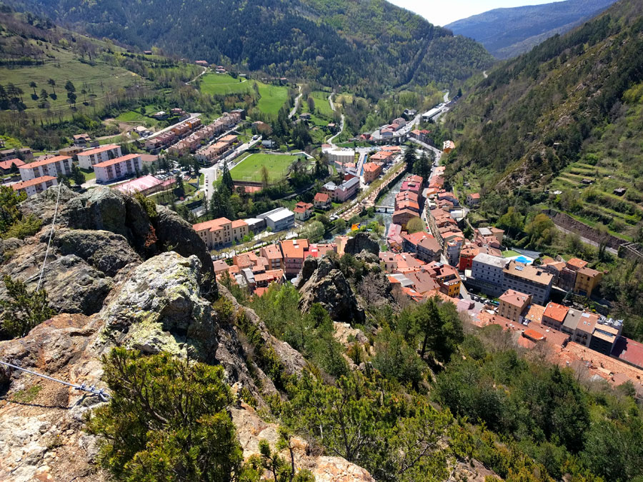 Vista atrás a la vía ferrata 
