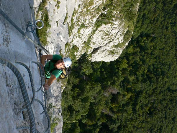 Al final la ferrata es muy muy aérea 
