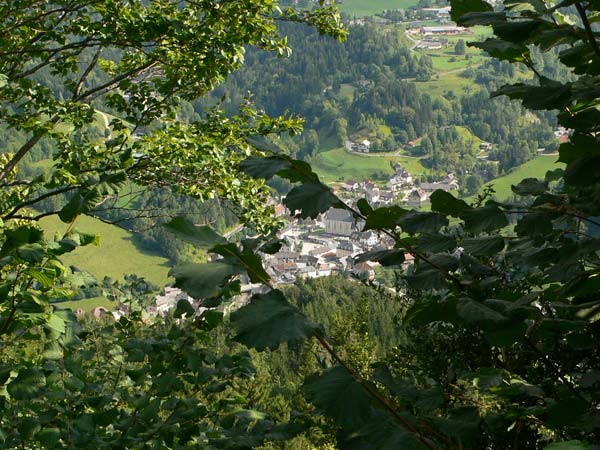 Vista del pueblo desde el inicio de la vía 