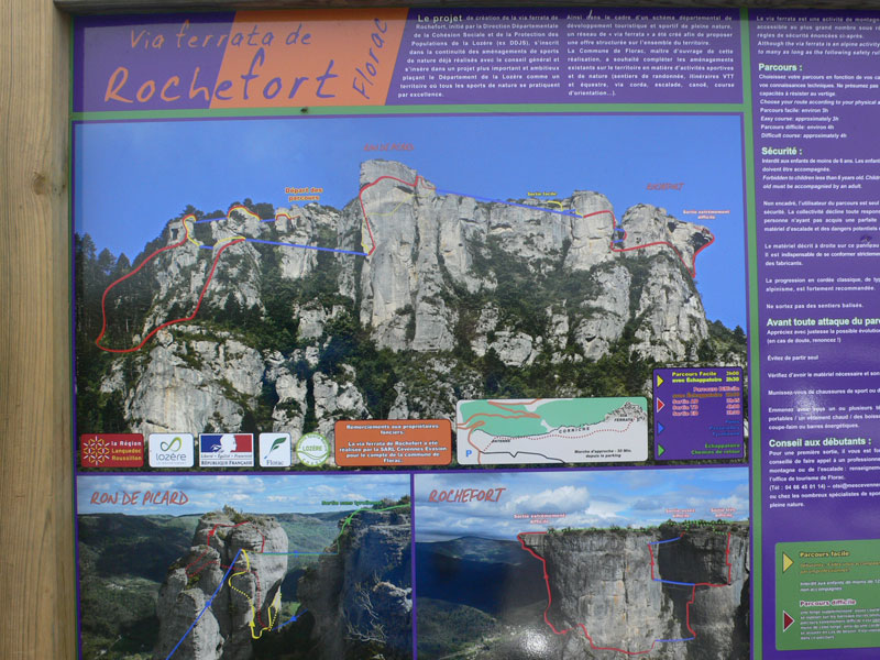 Croquis oficial de la vía ferrata 