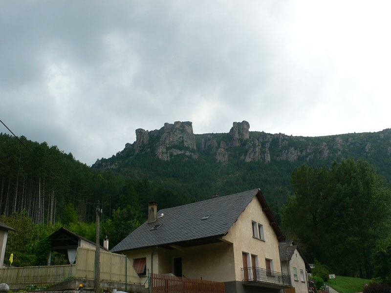 Vista de la zona de la vía ferrata desde Florac  
