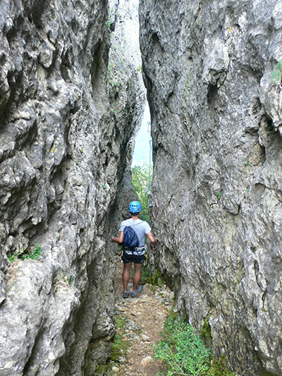 Inicio de la vía ferrata 