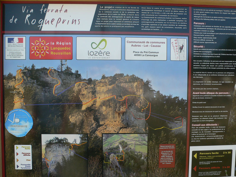 Croquis oficial de la vía ferrata 