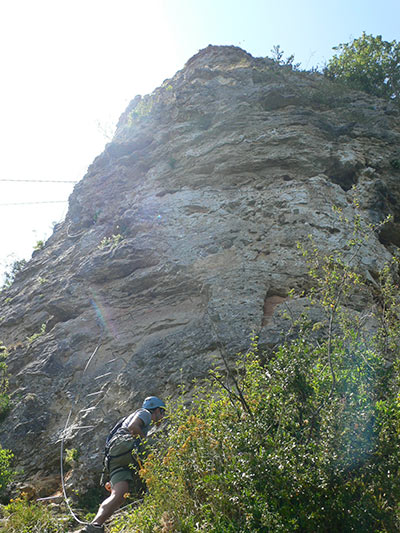 Iniciamos el recorrido en un largo destrepe 