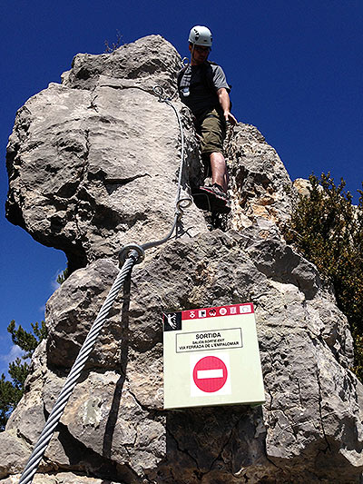 Final de la vía ferrata de les Roques de l