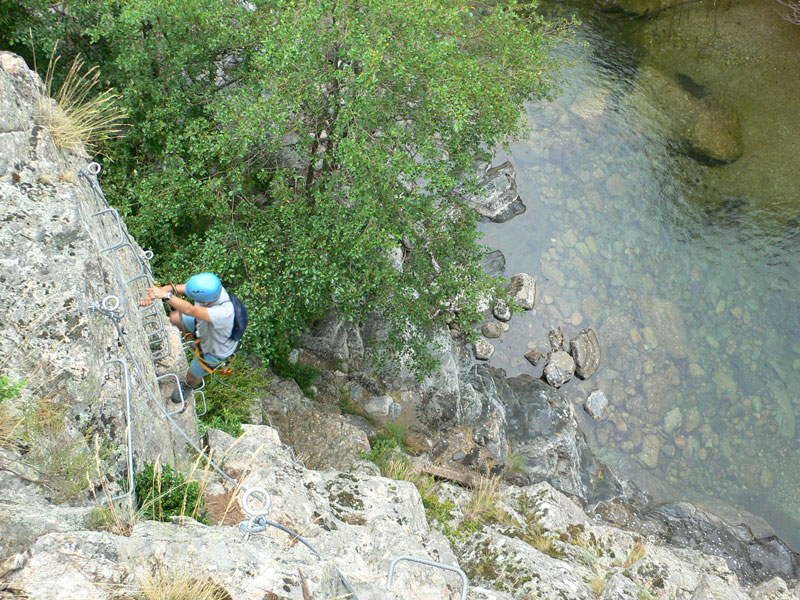 El río Le Tarnon en el primer tramo de la vía ferrata 
